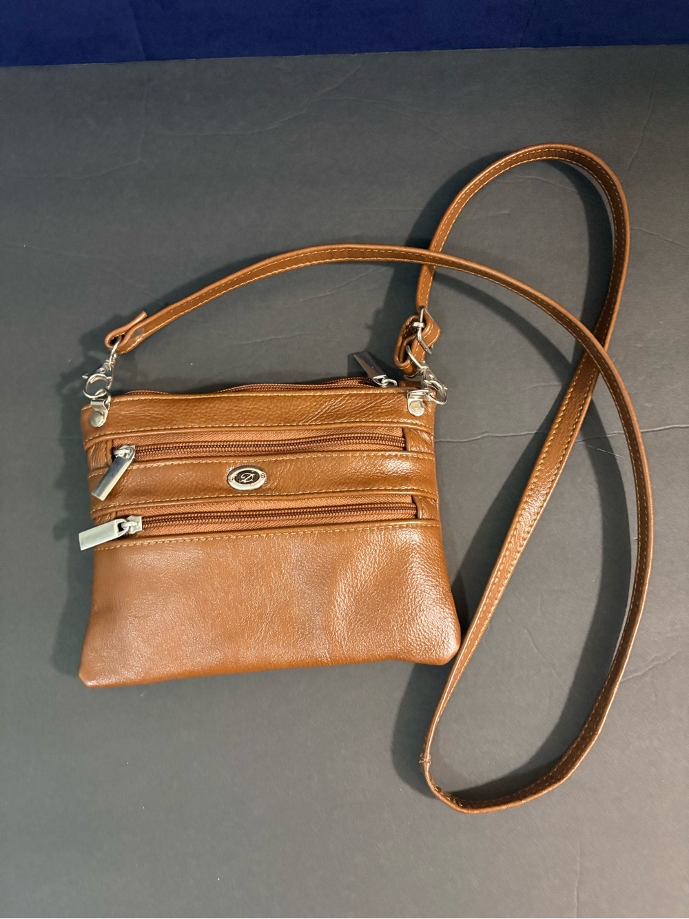 Leather Crossbody Bag in Brown - Compact Everyday Carry